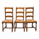 2 or 3 solid wood straw chairs, farmhouse style