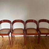Set of 4 Baumann caned gondola chairs