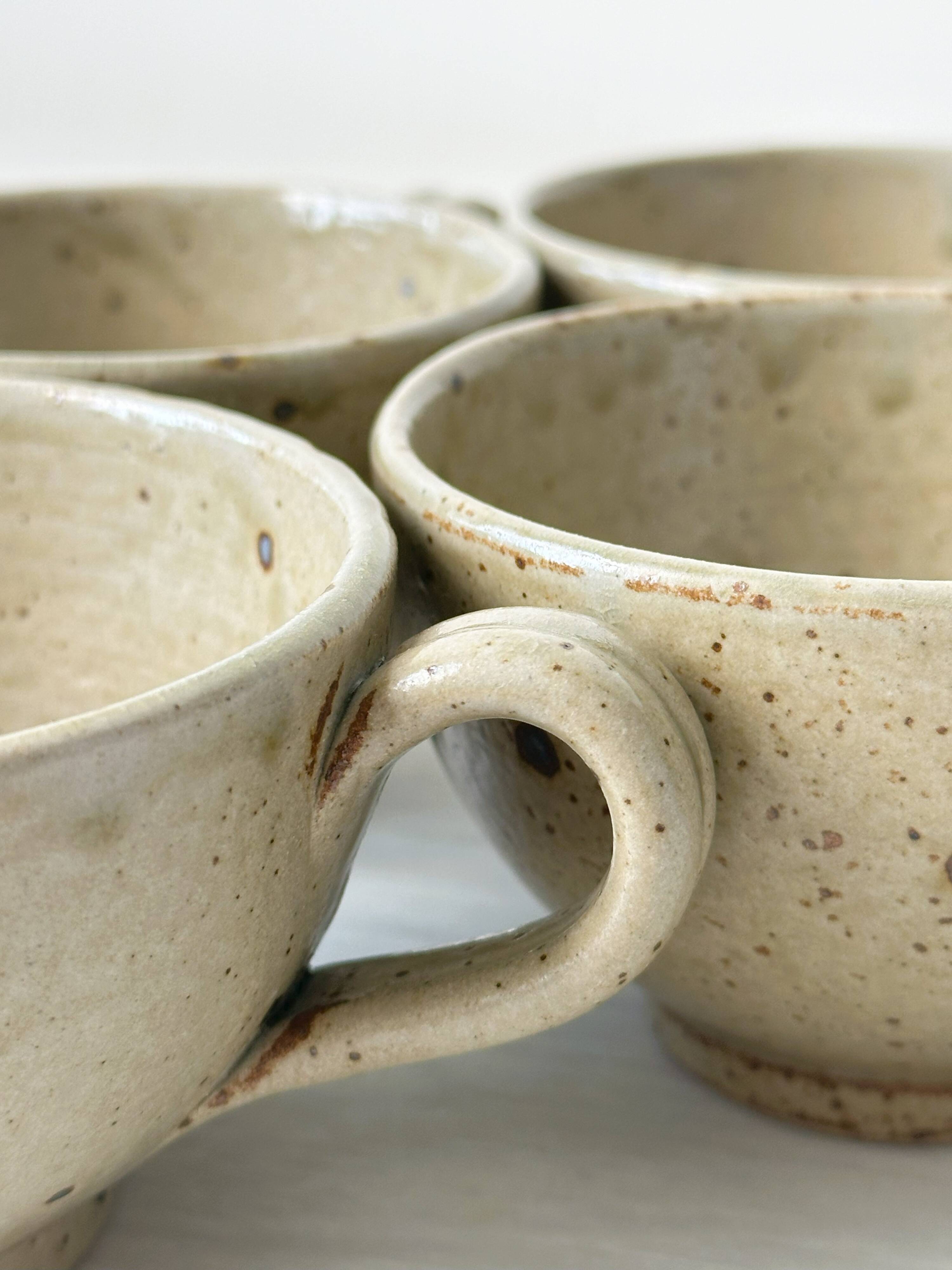 Pyrite 'quail shell' ceramic stoneware mugs