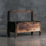 Banc Coffre Primitif Wabi Sabi, France, 19ème Siècle
