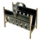French mid-century leather magazine rack