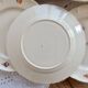 6 vintage ivory earthenware dessert plates – Small flower decoration