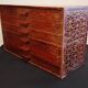 Coffret/ petite commode de mercerie vintage de la marque DMC