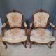 Pair of Louis XV style armchairs