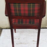Bridge chair in Scottish check fabric