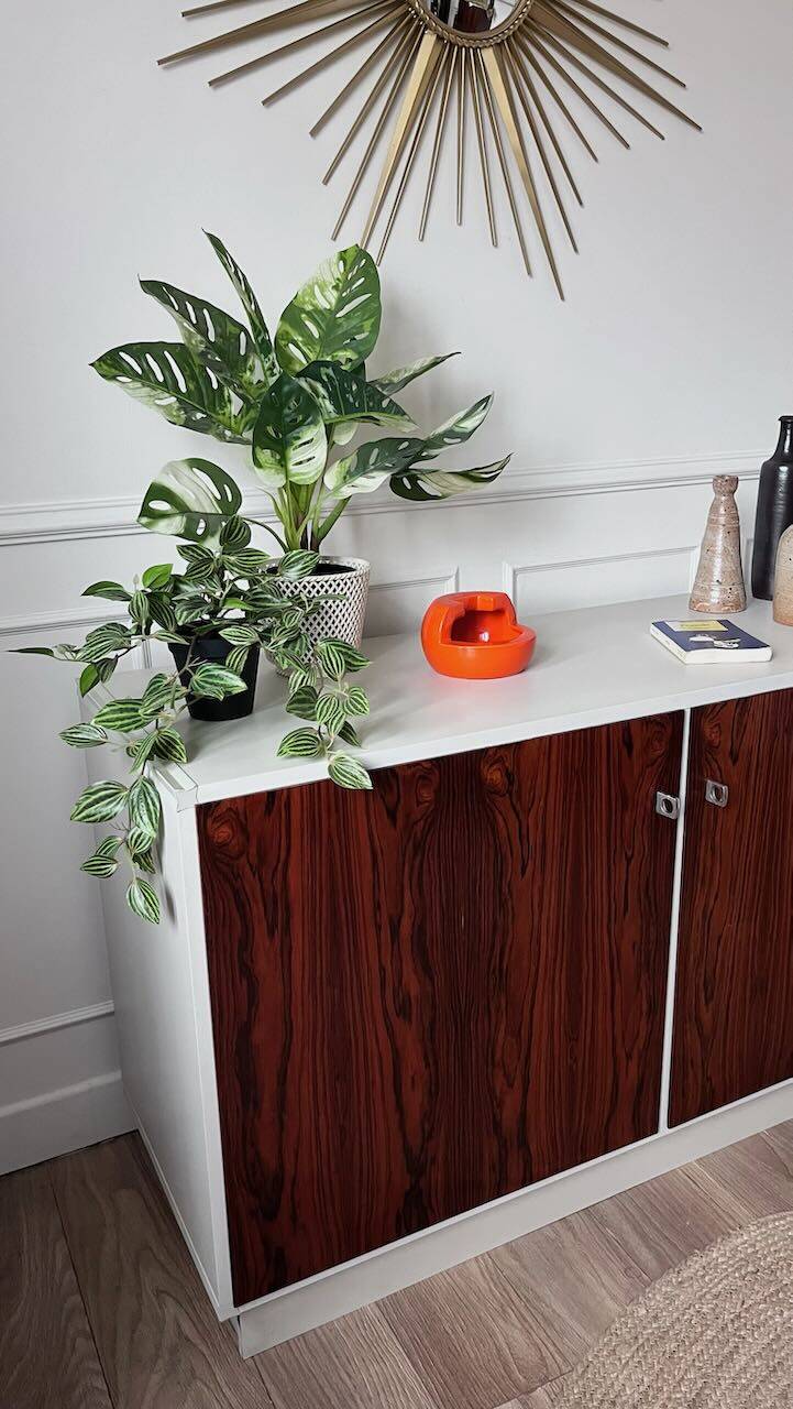 Vintage four-door buffet in rosewood.