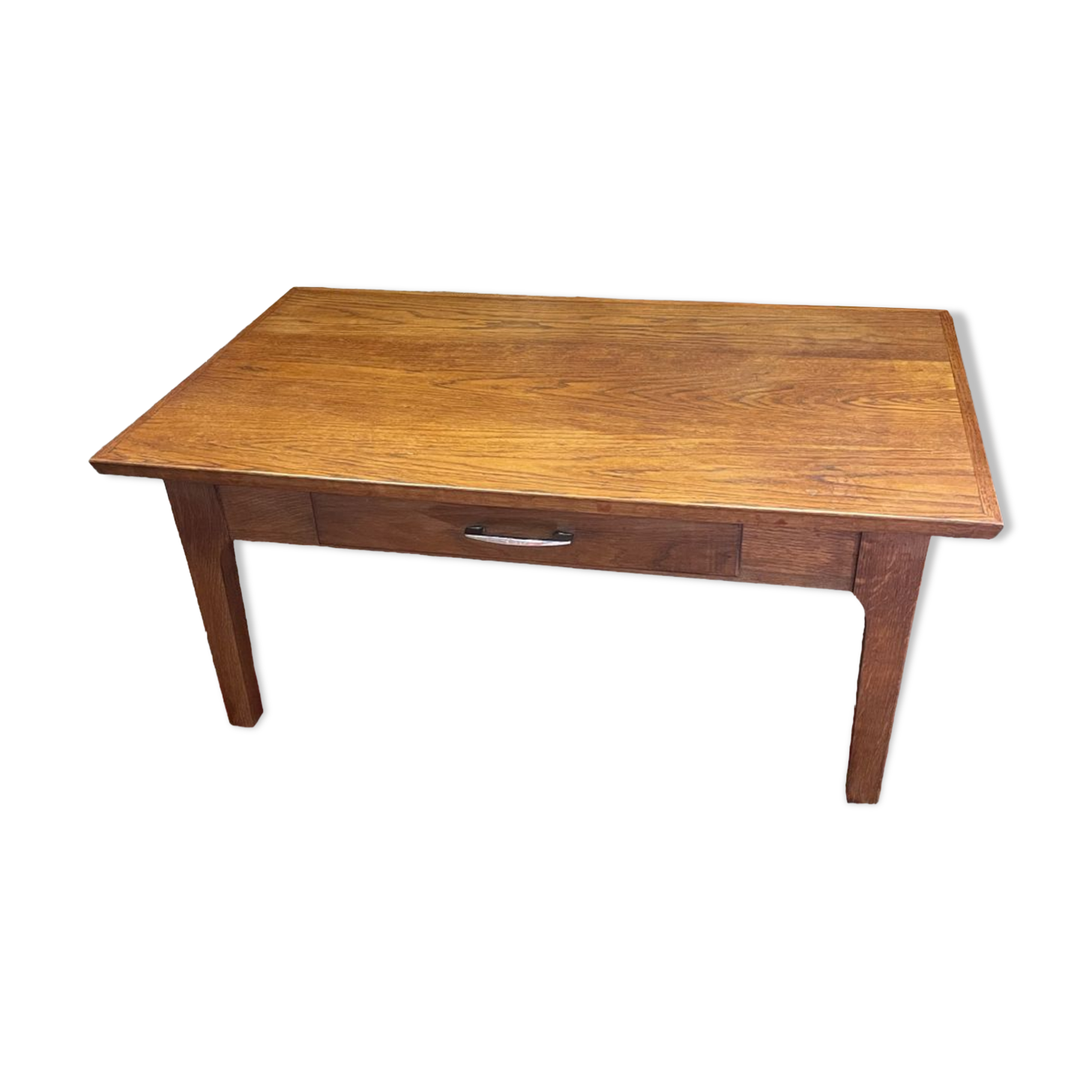 Table basse un tiroir bois vintage ep 50/60