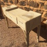 Console wood imitation rattan