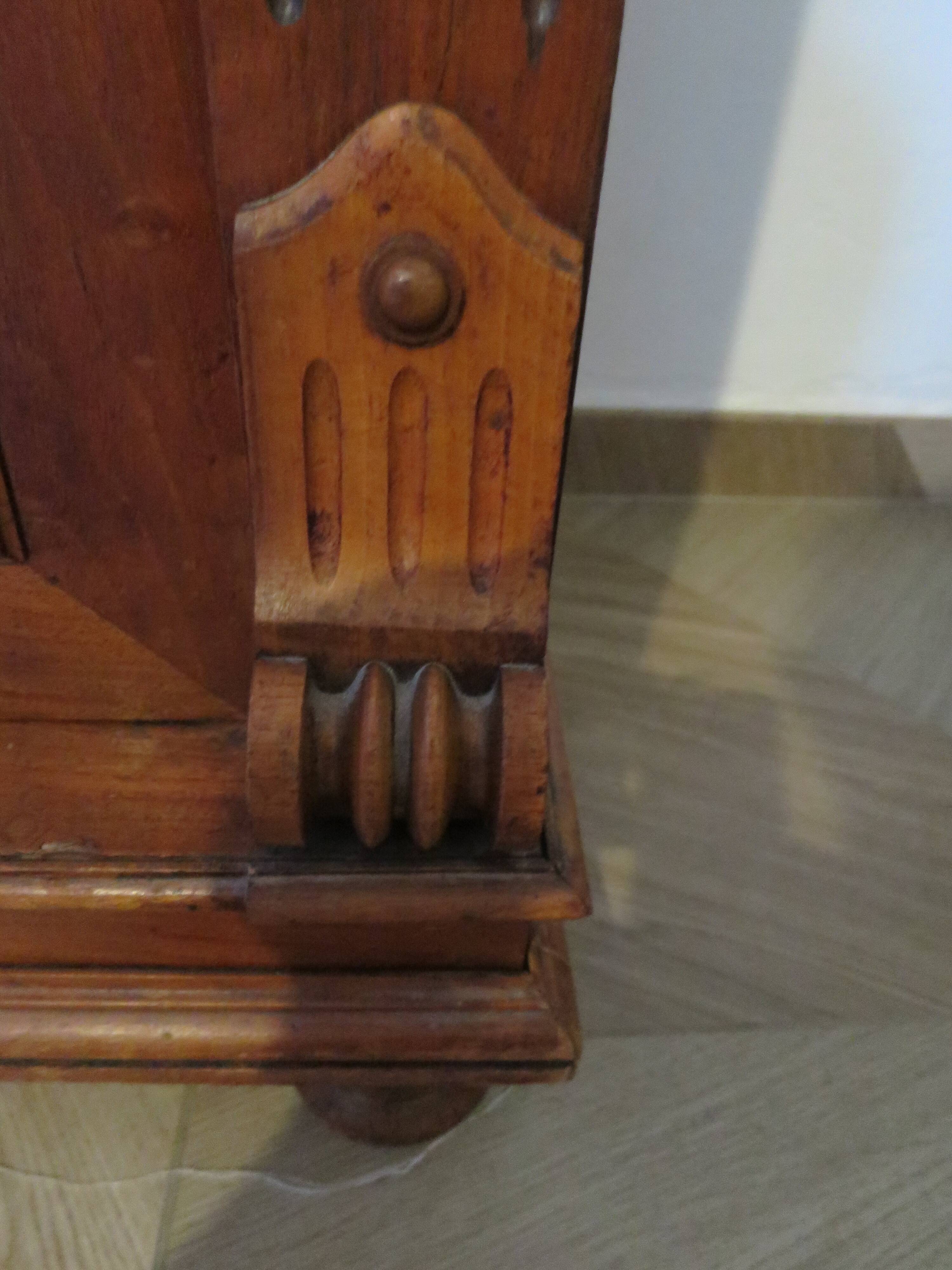 Bahut Buffet 1900 - Napoléon III - Placage noyer - 1 tiroir - 2 portes