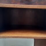 Art Deco bedside tables carved wood and marble 1930