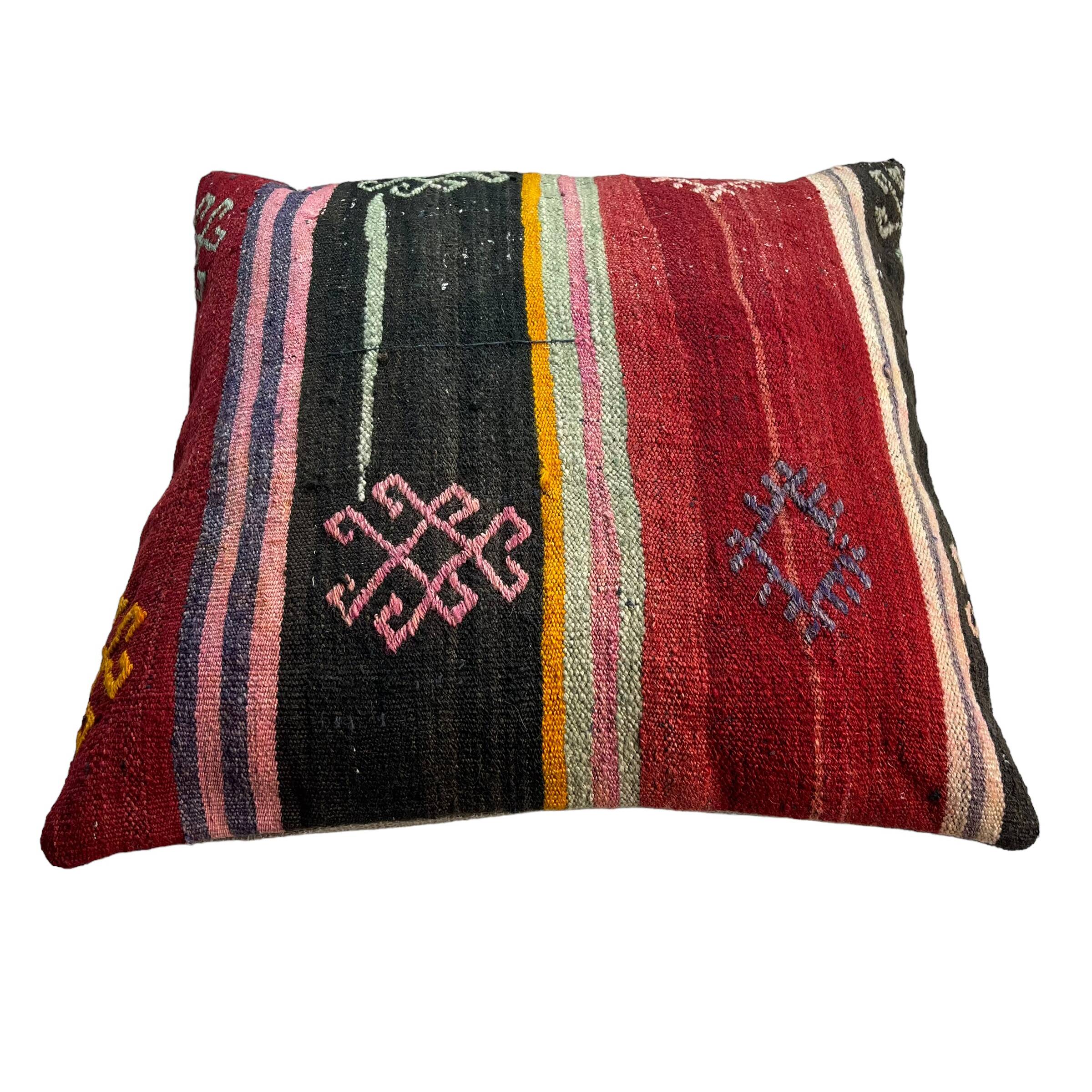 Housse de coussin Kilim turc vintage, 55 x 55 cm