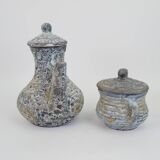 Annette Roux teapot and sugar bowl in Vallauris