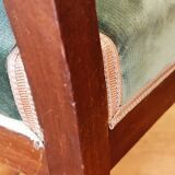Pair of mahogany armchairs/palm décor/Restoration period
