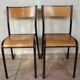 Pair of vintage Mullca school chairs