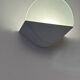 Pair of vintage wall lights, white metal and sandblasted glass, Italy 1970