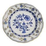 Antique Meissen porcelain plate – blue and gold decoration