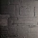 Minimalist monochrome abstract painting in black