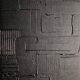 Minimalist monochrome abstract painting in black
