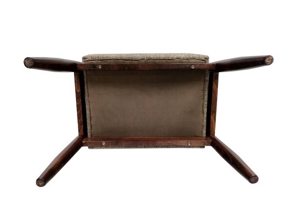 Tabouret vintage beige mélangé milieu du 20e siècle, Edmund Homa, Europe, 1960