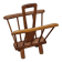 Vintage solid wood magazine rack, 1960s, Scandinavian style