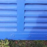 Small blue shutter L75xH101cm with louvers