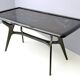 1950s Style Dining Table with Glass Top Lacquered by Enzio Wenk, Italy, 2019