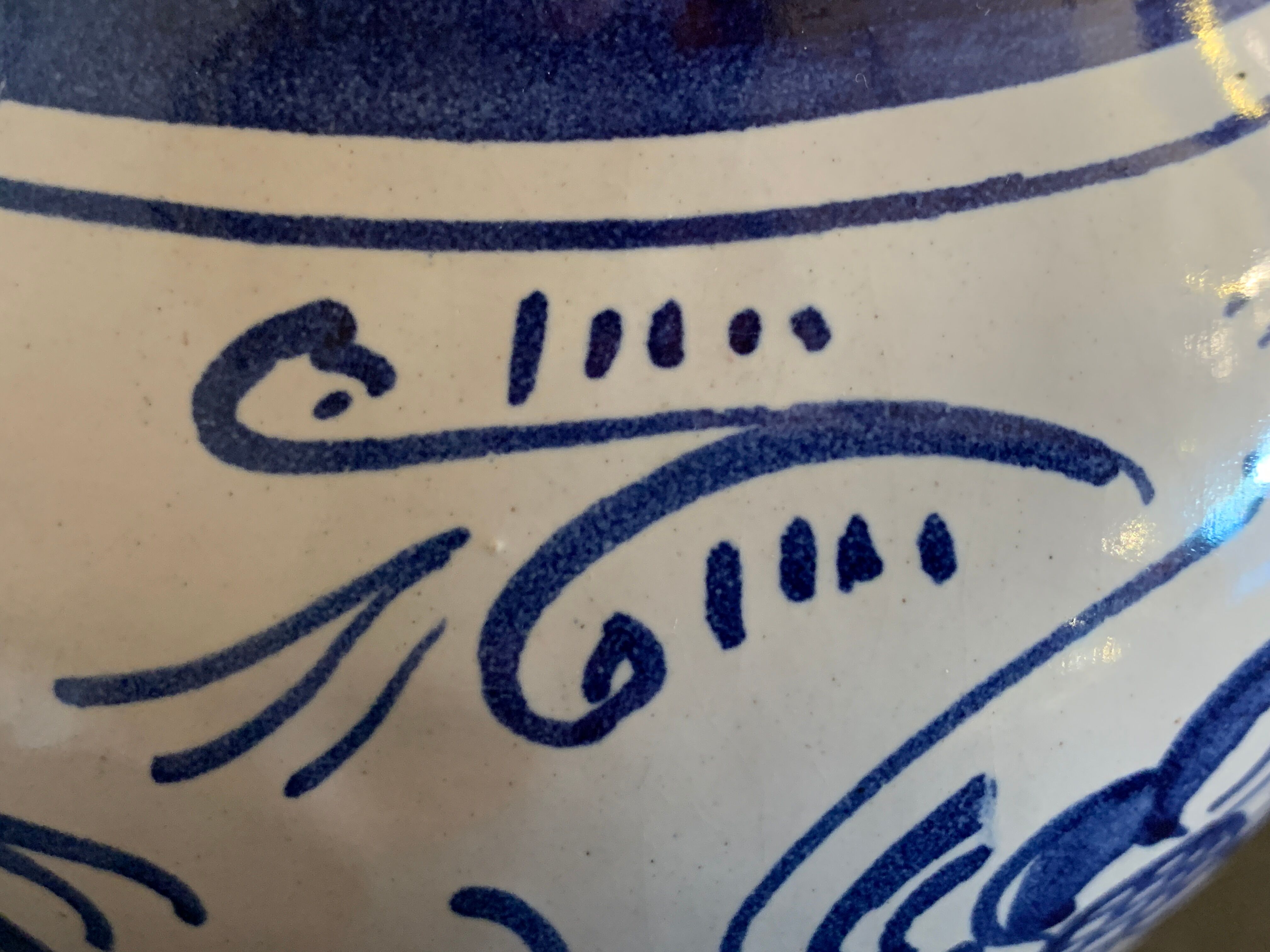 Domingo Punter blue ceramic pitcher, Teruel, 1960