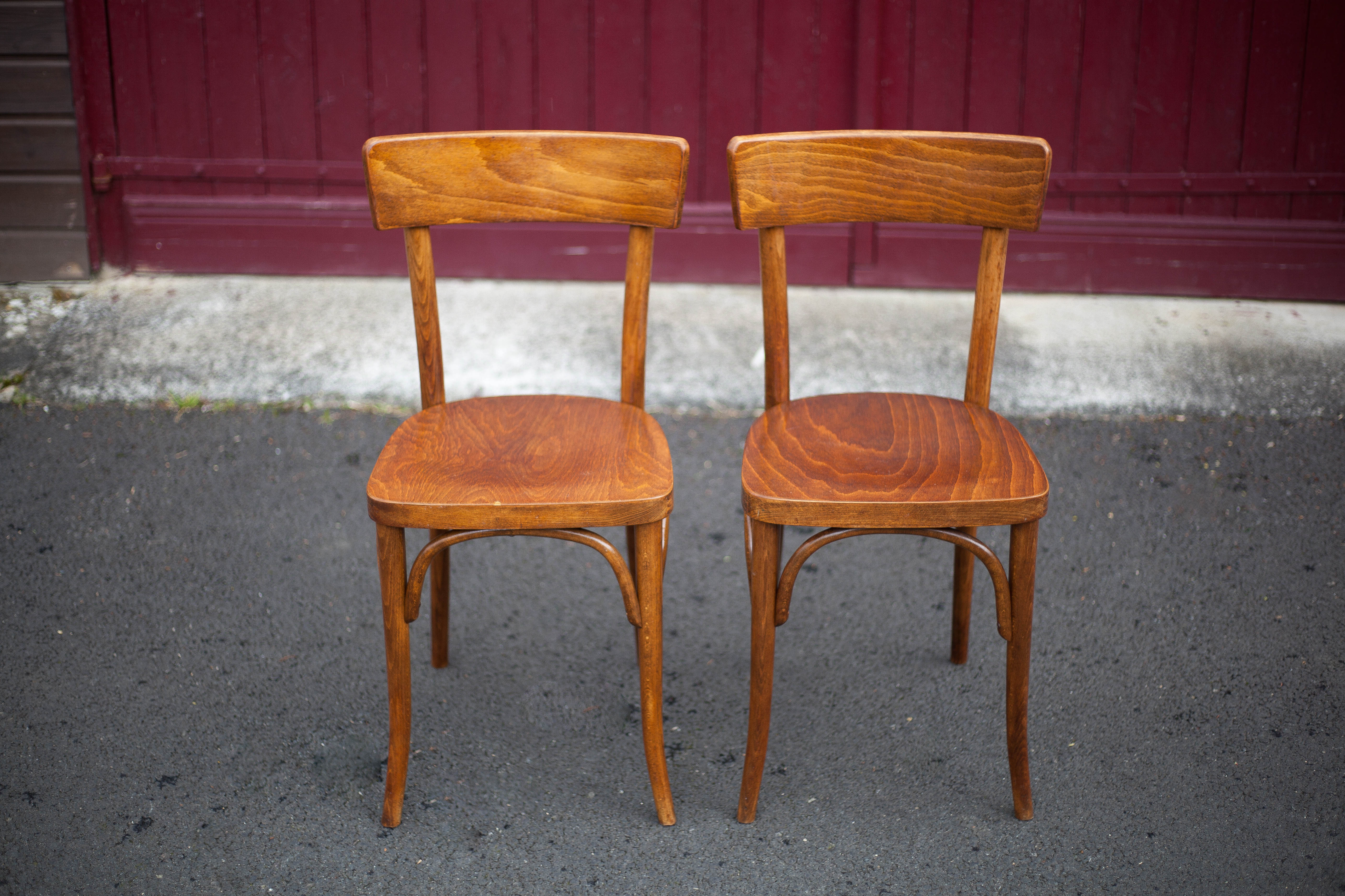 Pair of Thonet bistro chairs