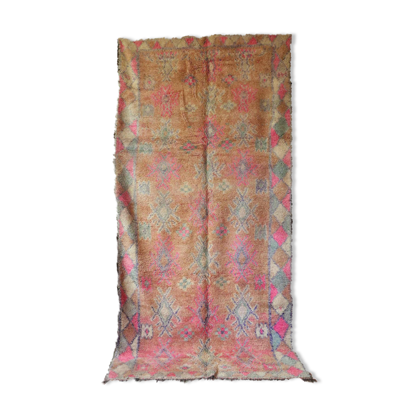 Moroccan pink carpet - 190 x 385 cm