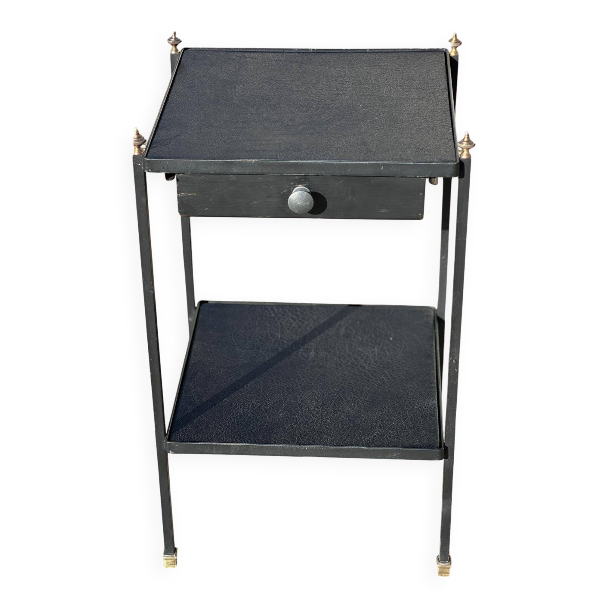 Side Table or Nightstand — Jacques Adnet Style — French Design 1950