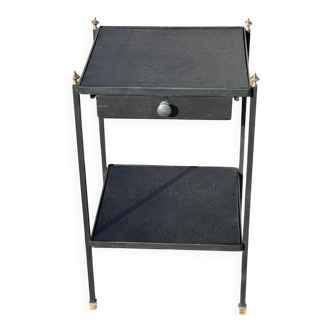 Side Table or Nightstand — Jacques Adnet Style — French Design 1950