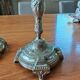 Pair of antique silver-plated candlesticks