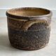 Mid Century brown ceramic planter / flower pot