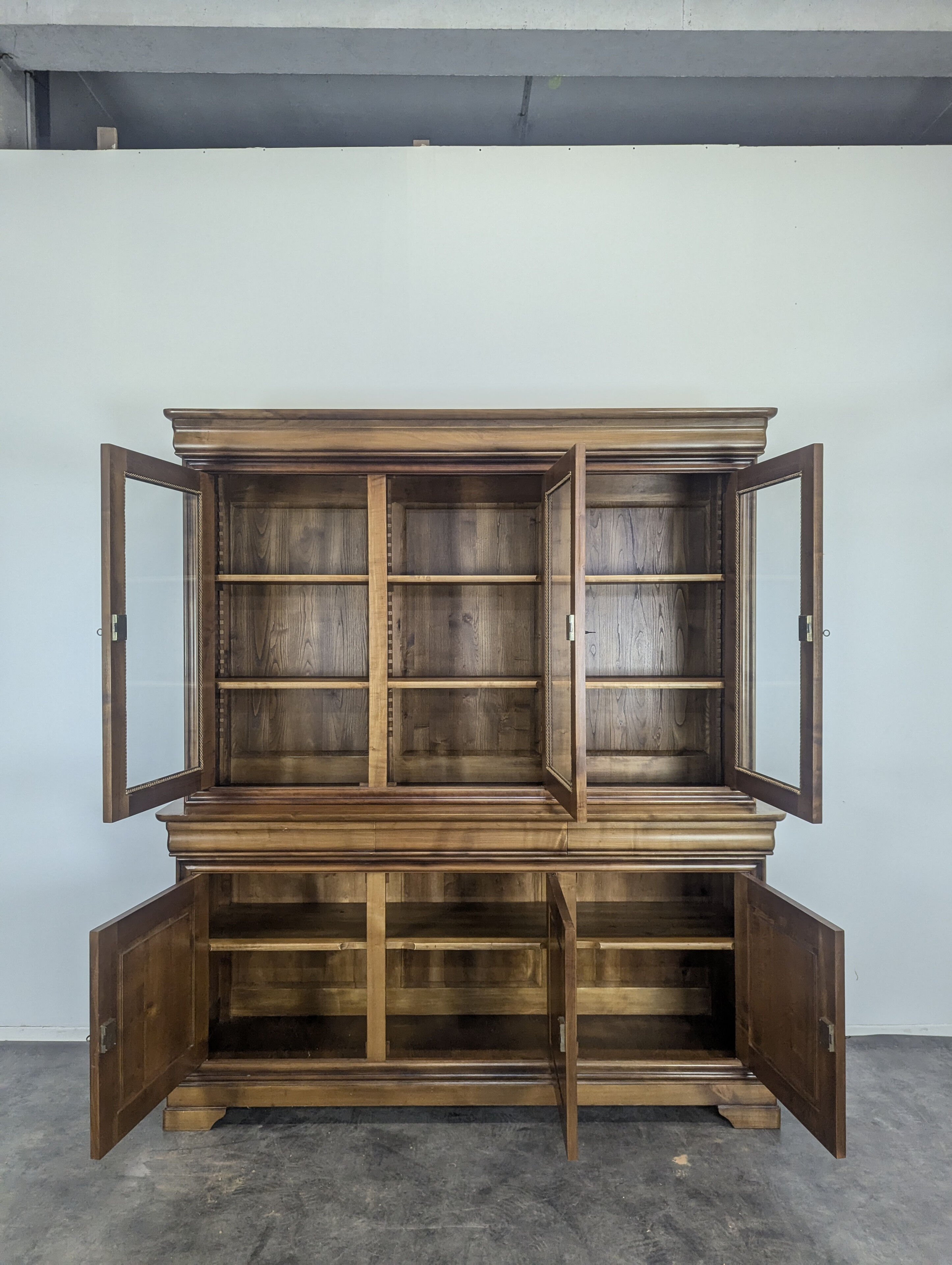 Louis Philippe style bookcase in cherry wood