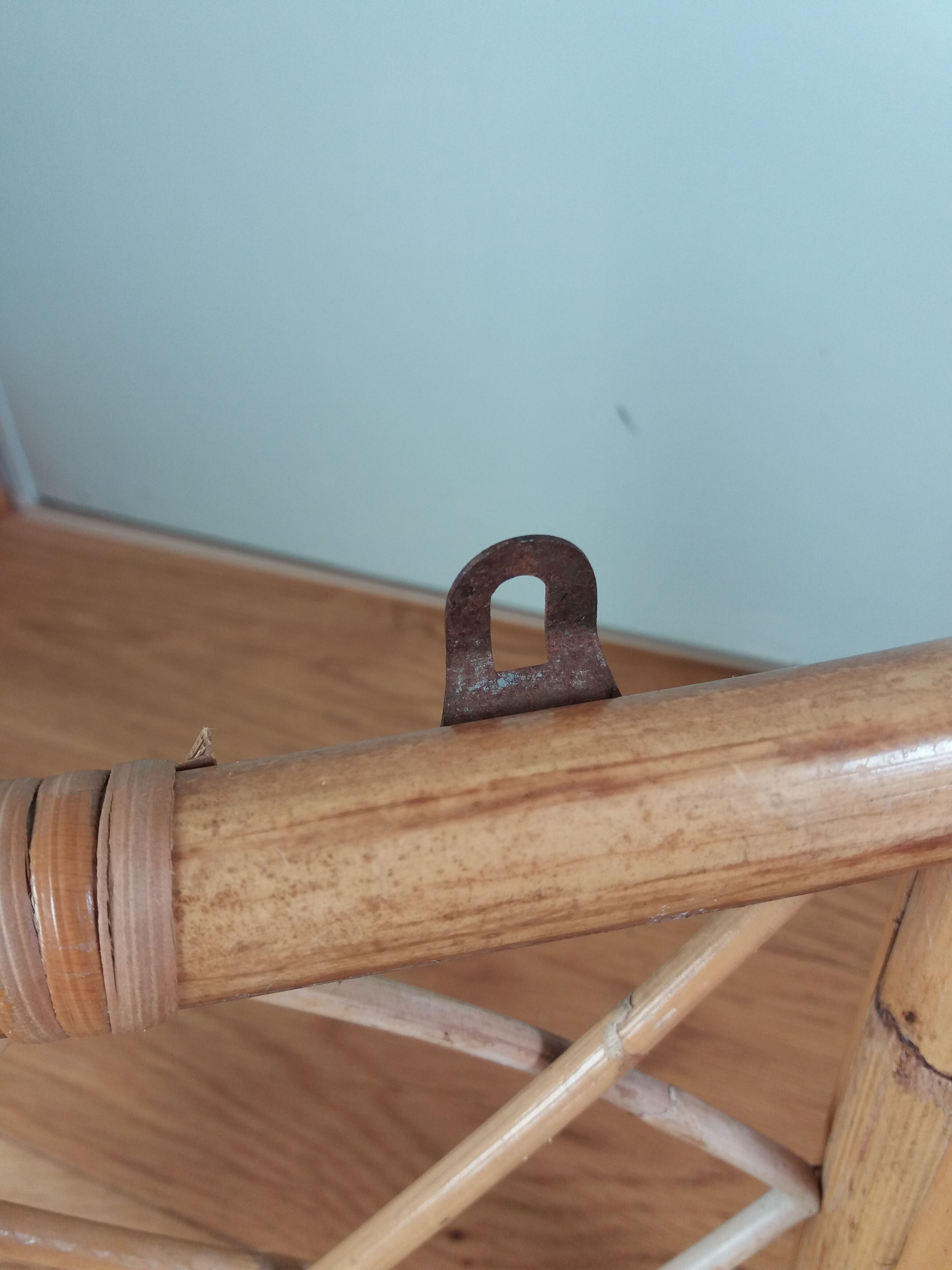 Rattan wicker wall shelf