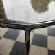 Vintage glass and chrome table