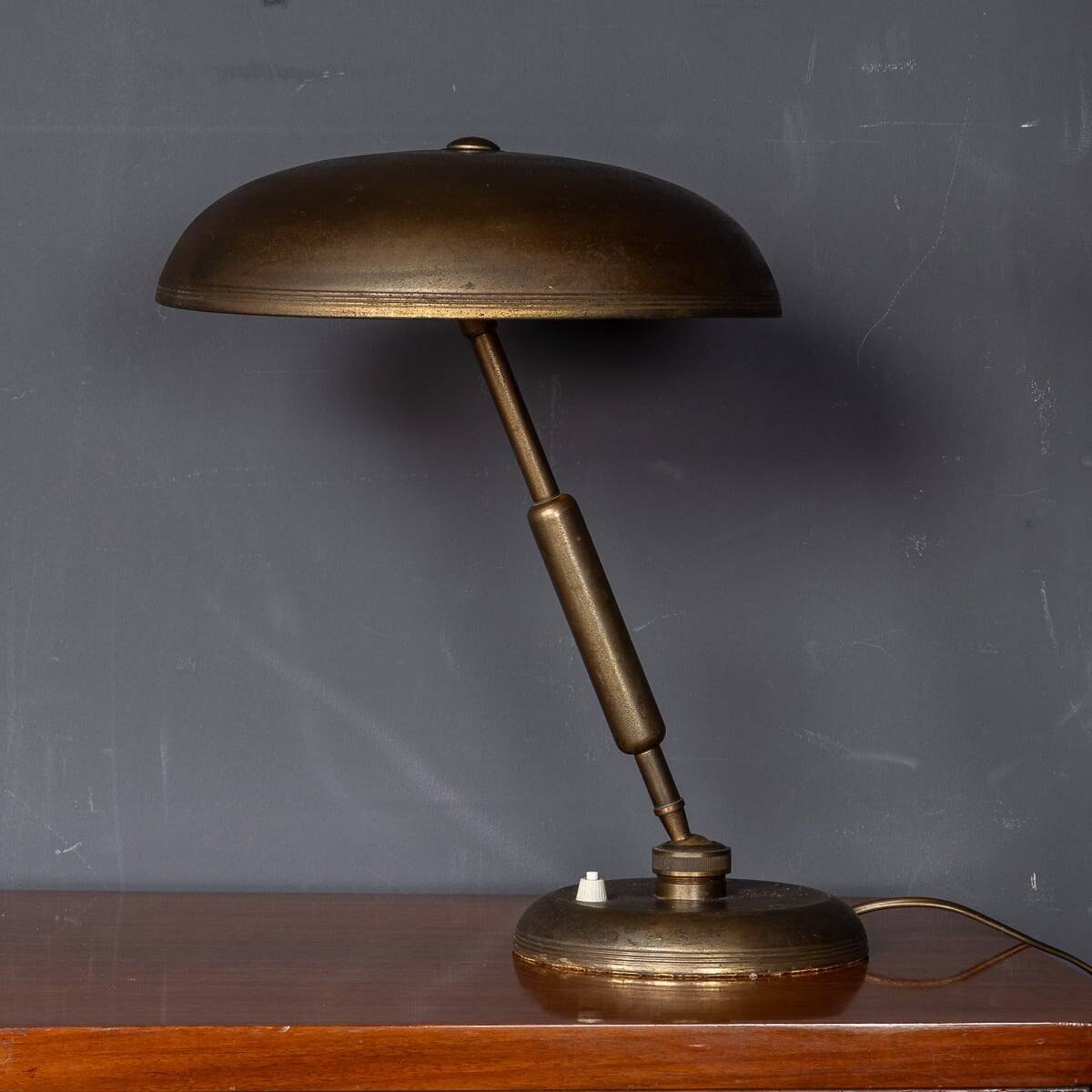 20thc bronze adjustable table lamp attributed to giovanni michelucci c.1945