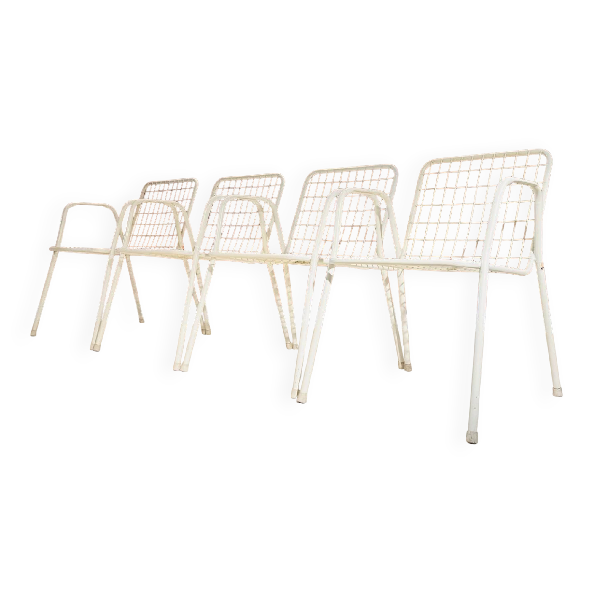 4 vintage Emu Rio chairs from Italy, 1980.