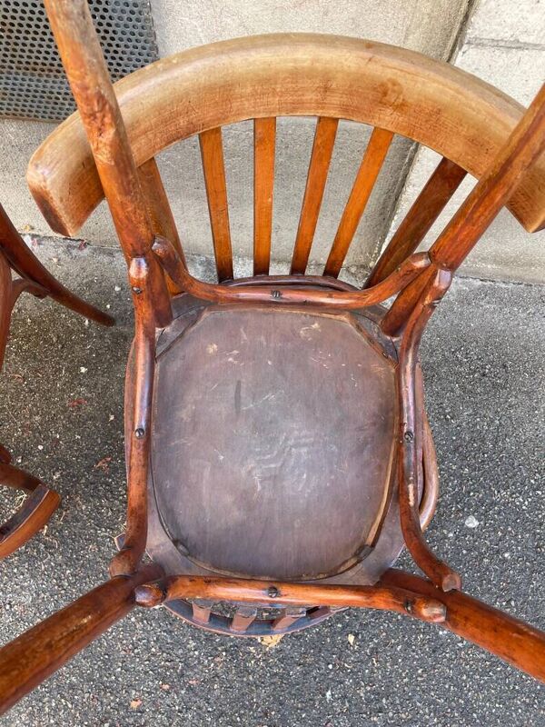 Lot de 4 Chaises bistrot vintage, chaise vintage, chaise de salle à manger - chaise bistrot vintage rétro