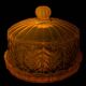 Small Art Deco Cake Dome in Rosaline (Depression Glass) 1930