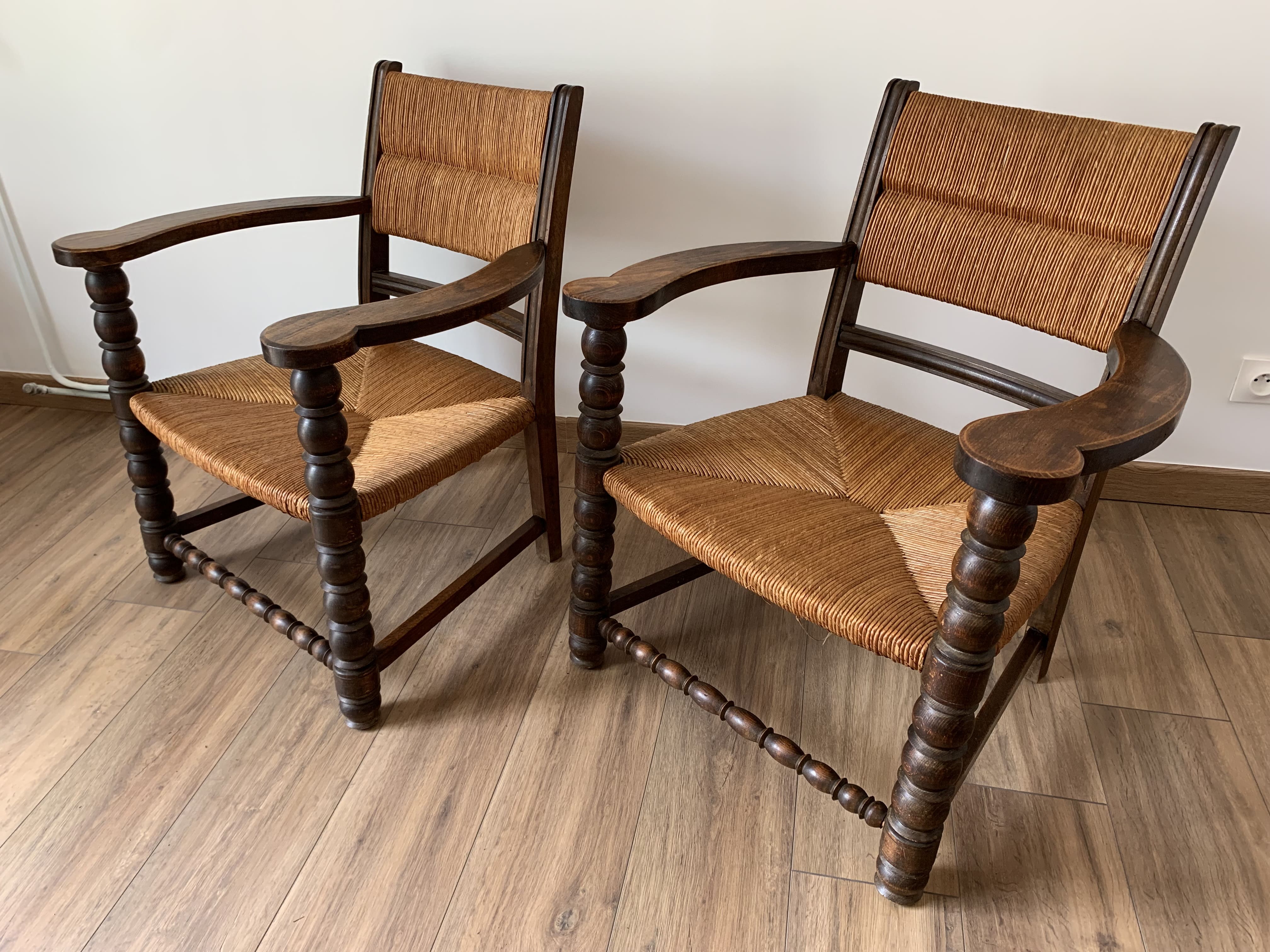 Pair of mulched armchairs