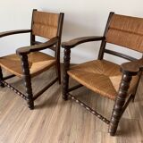 Pair of mulched armchairs