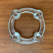 Swedish glass candle holder ring from Pukeberg, 1970s