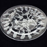 Crystal plate Gui Lalique pattern