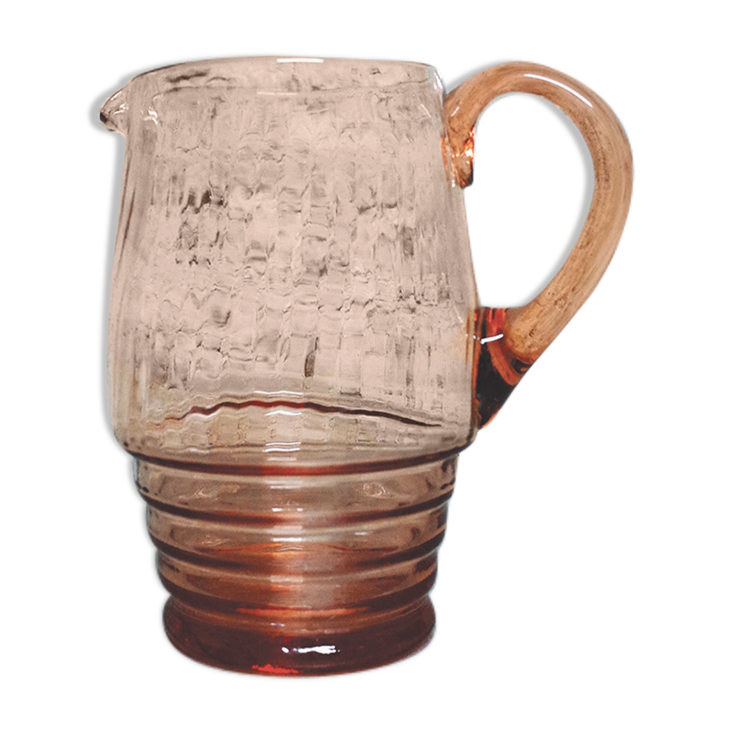 Pink glass pitcher rosaline type