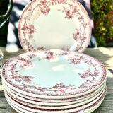8 assiettes plates Terre de Fer H.Boulenger
