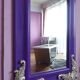 Large Venetian-style purple Italian mirror