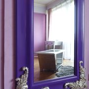 Large Venetian-style purple Italian mirror