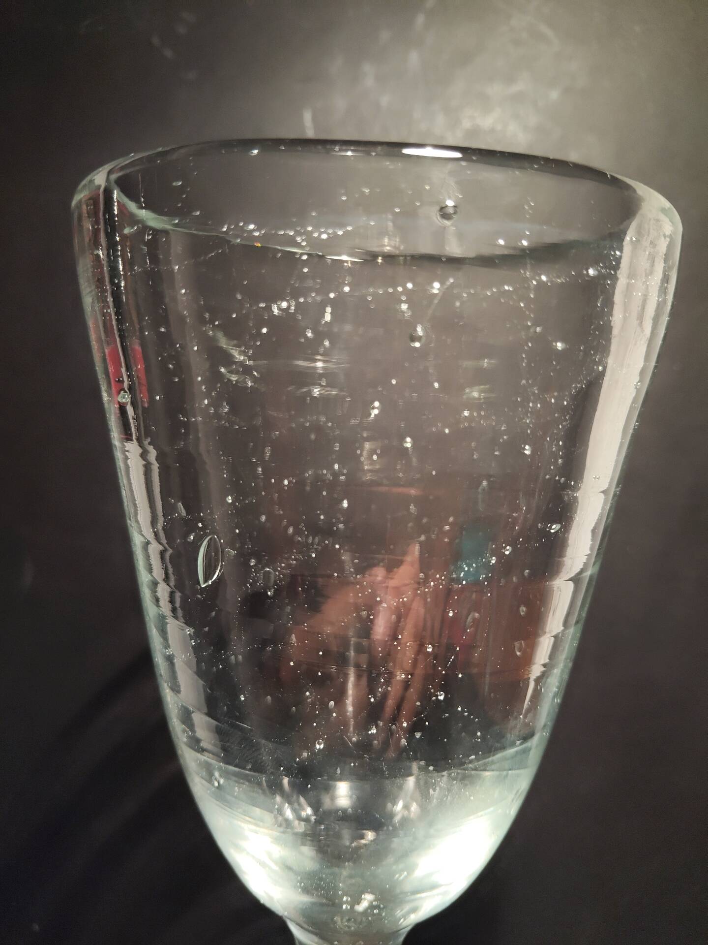 Large bubble glass chalice Saba Biot