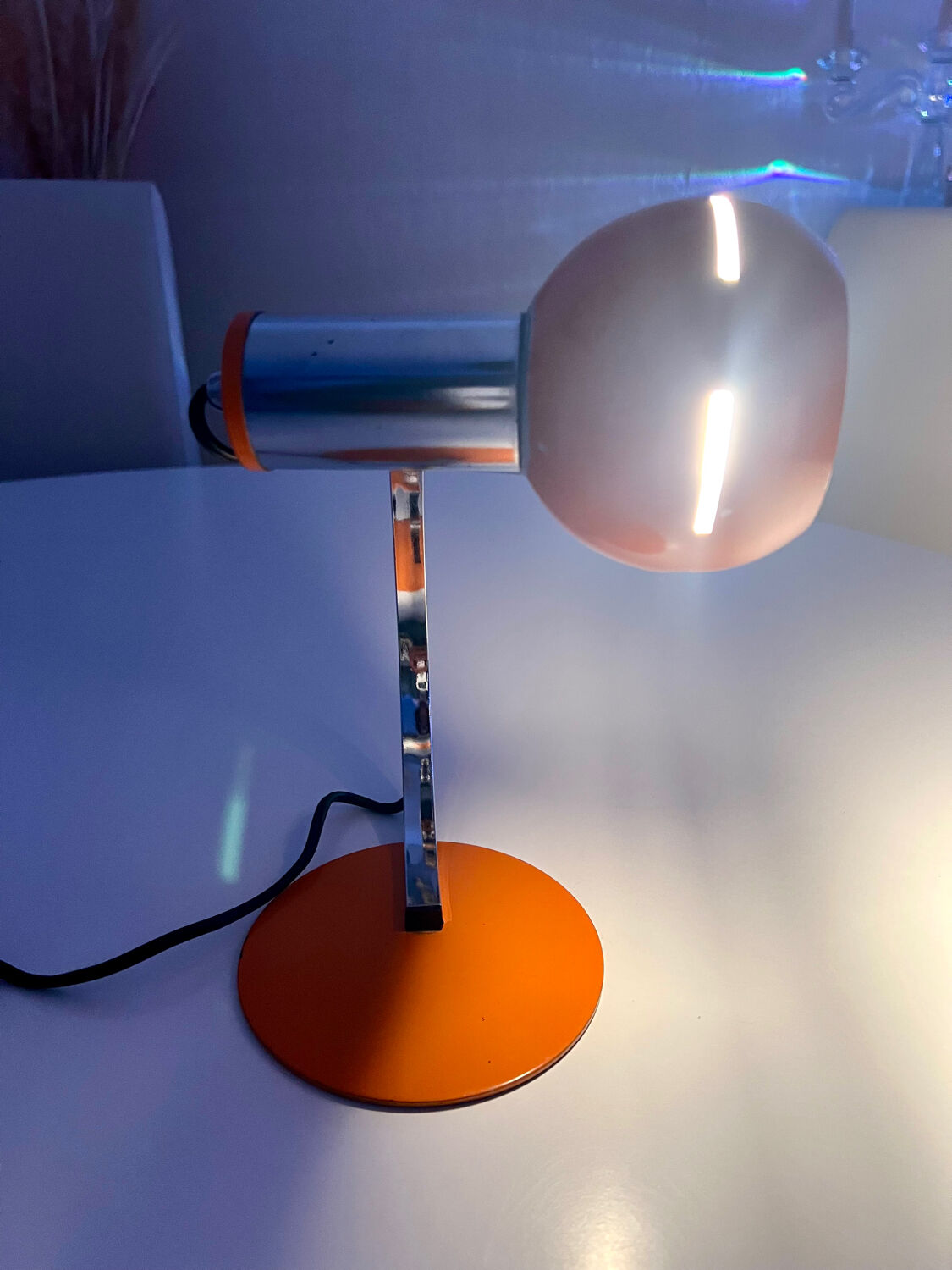 Targetti lamp vintage 1960s space age orange chrome